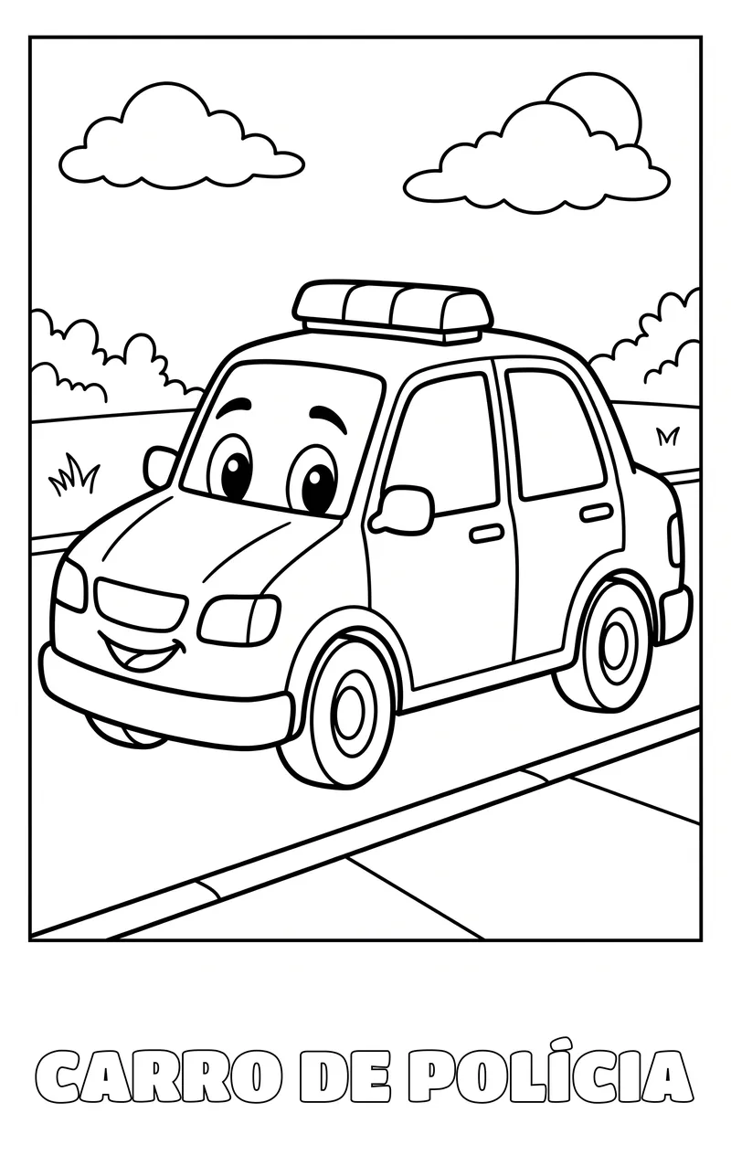 desenho de veículo para colorir