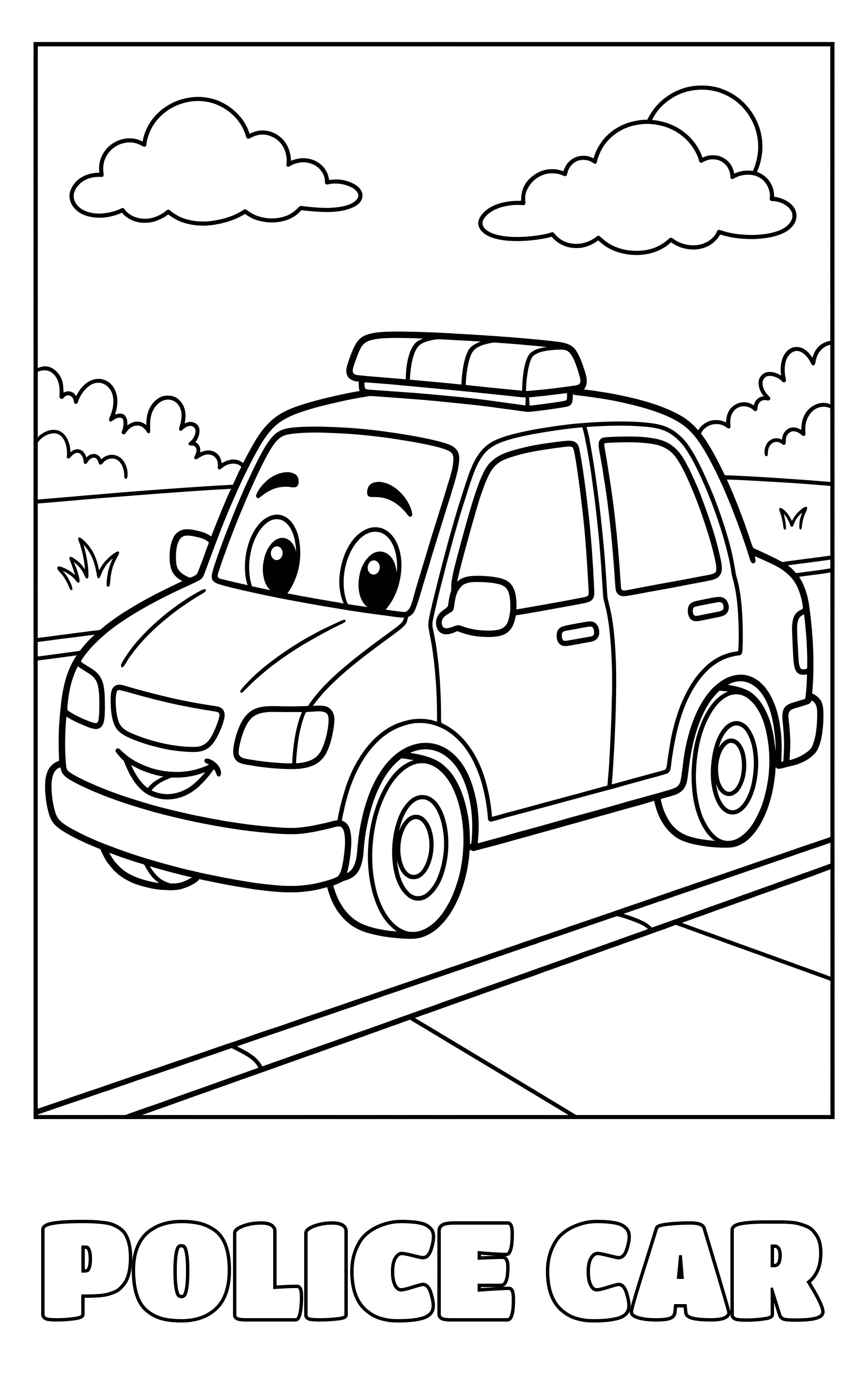 vehicle coloring page to print