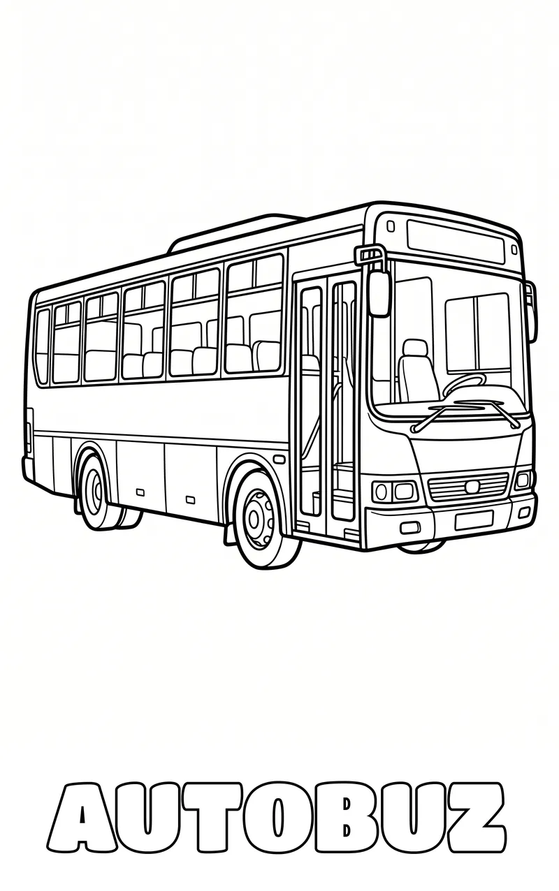 planșă de colorat cu vehicule