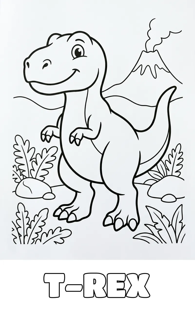 dibujo de dinosaurios para colorear