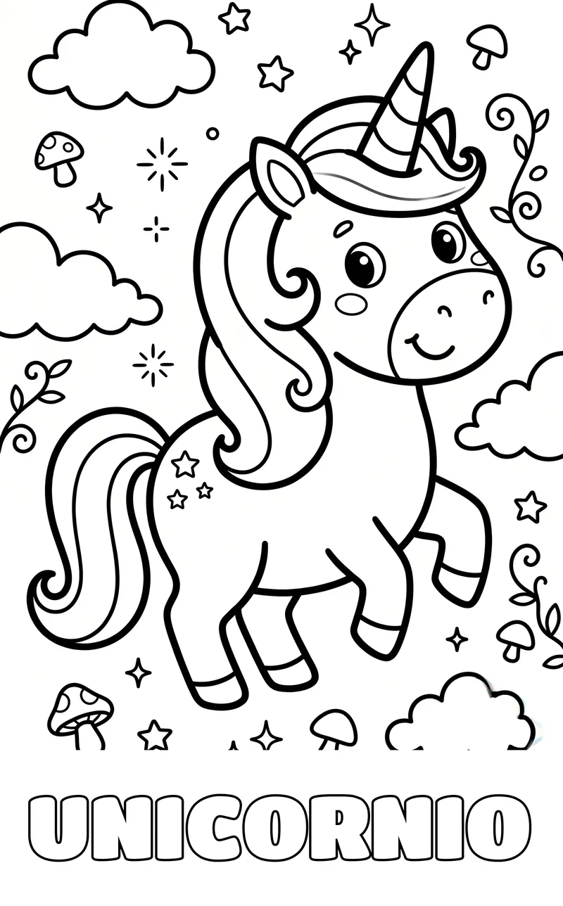 dibujo de unicornios para colorear