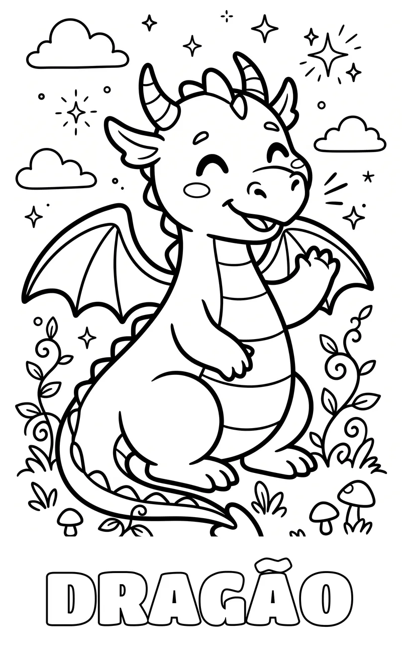 desenho de unicórnio para colorir