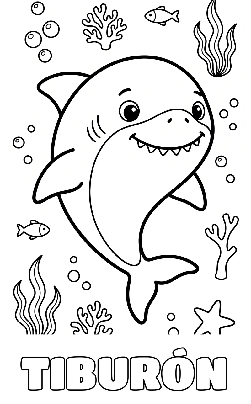 dibujo de animales marinos para colorear