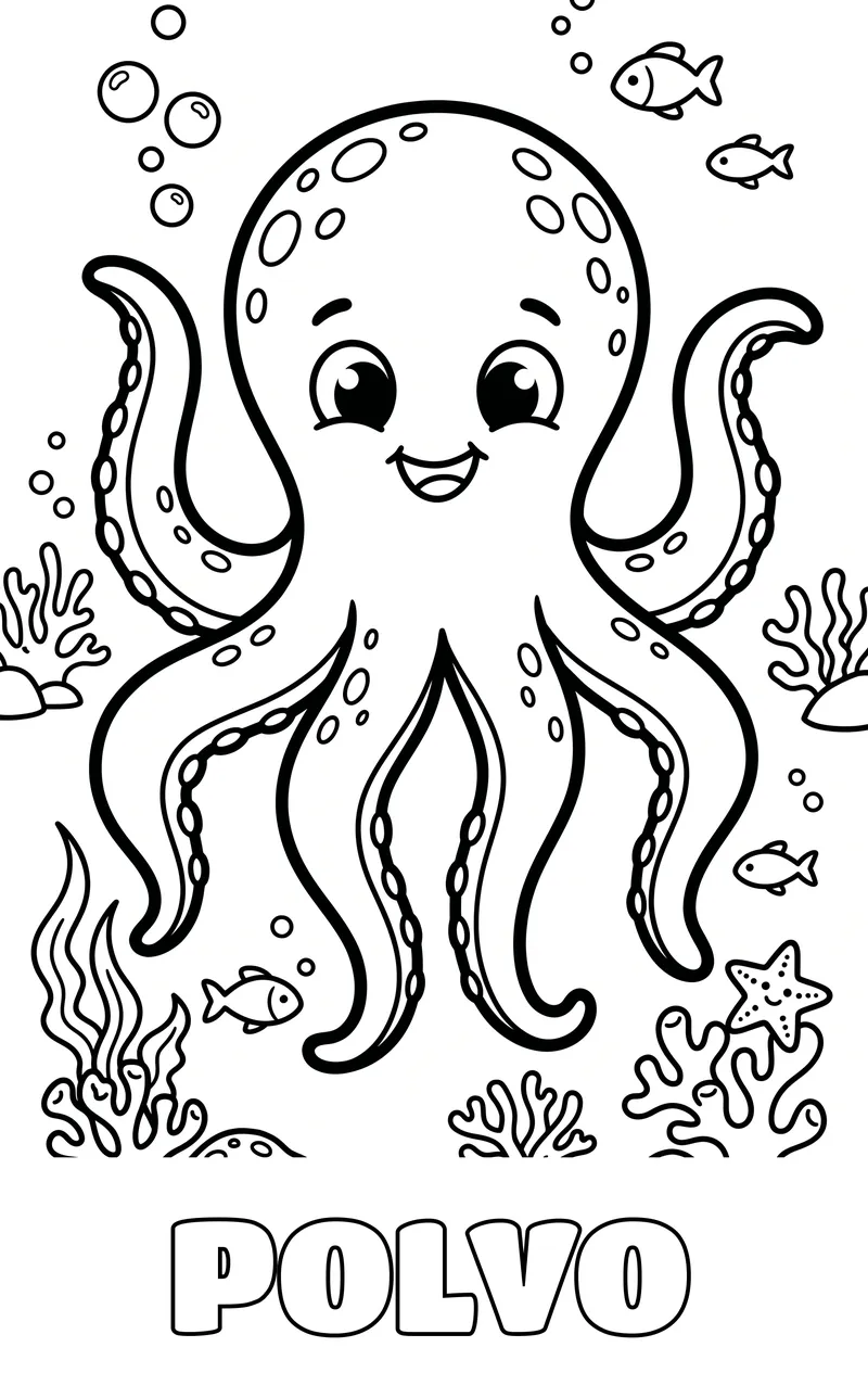 desenho de animais marinhos para colorir