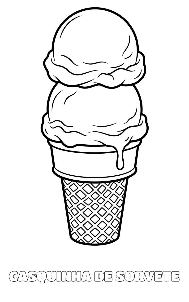 desenho de comida para colorir