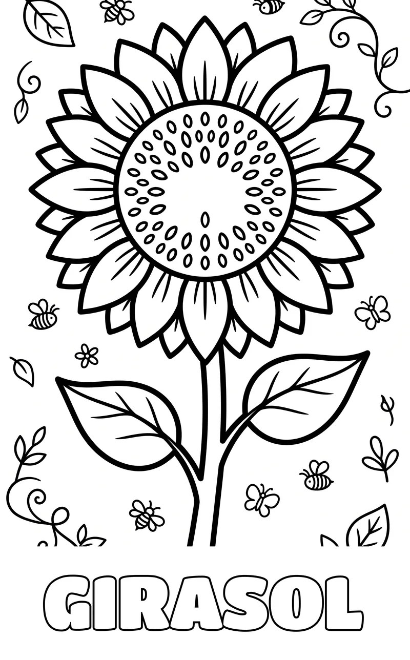 dibujo de flores para colorear