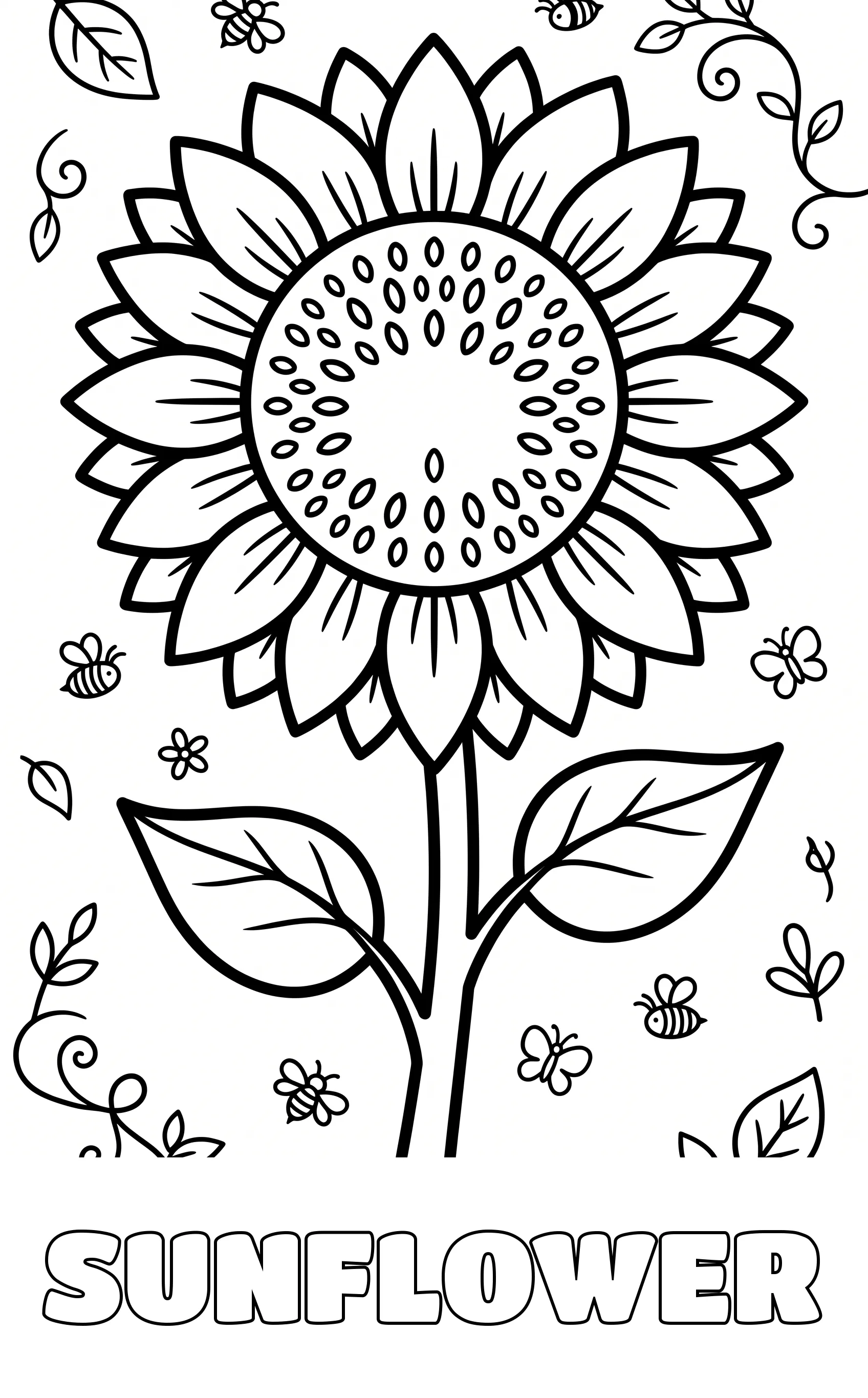flower coloring page