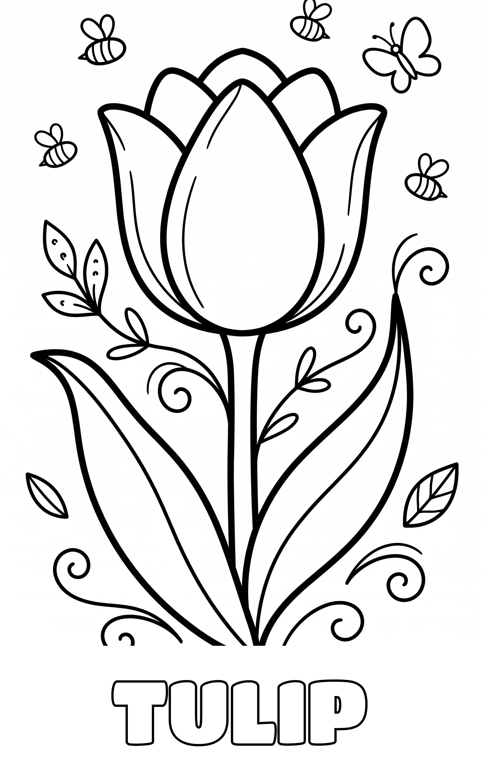 flower coloring page to print
