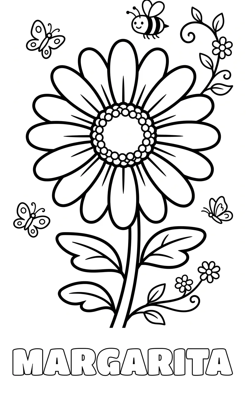 dibujo de flores para colorear