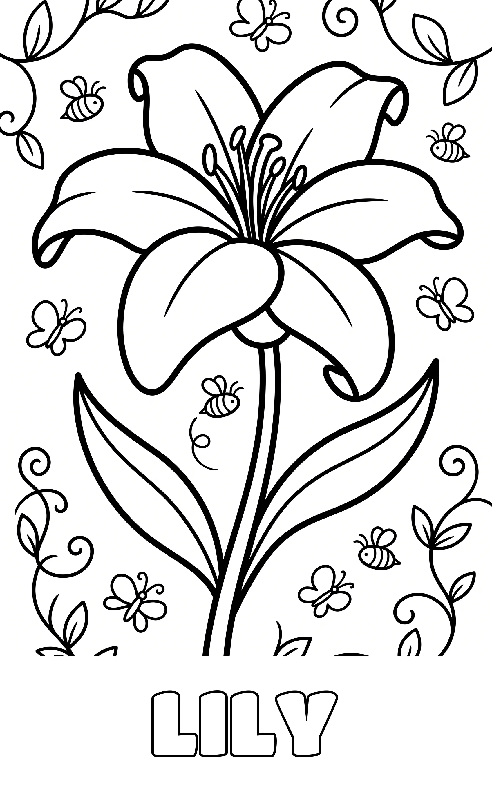 flower coloring page to print
