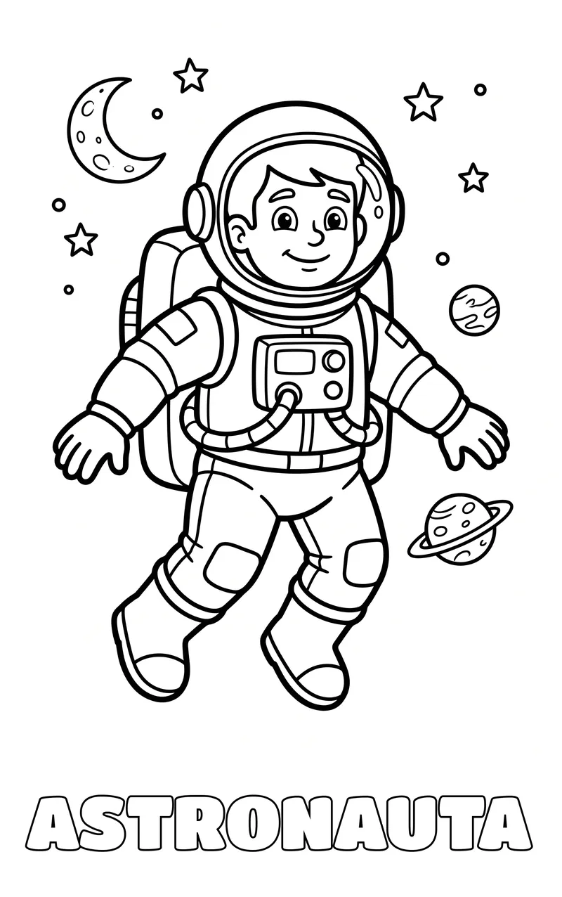 dibujo de el espacio para colorear