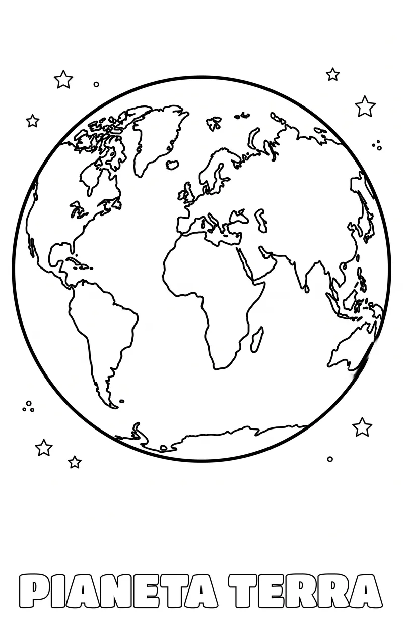 disegno da colorare: spazio
