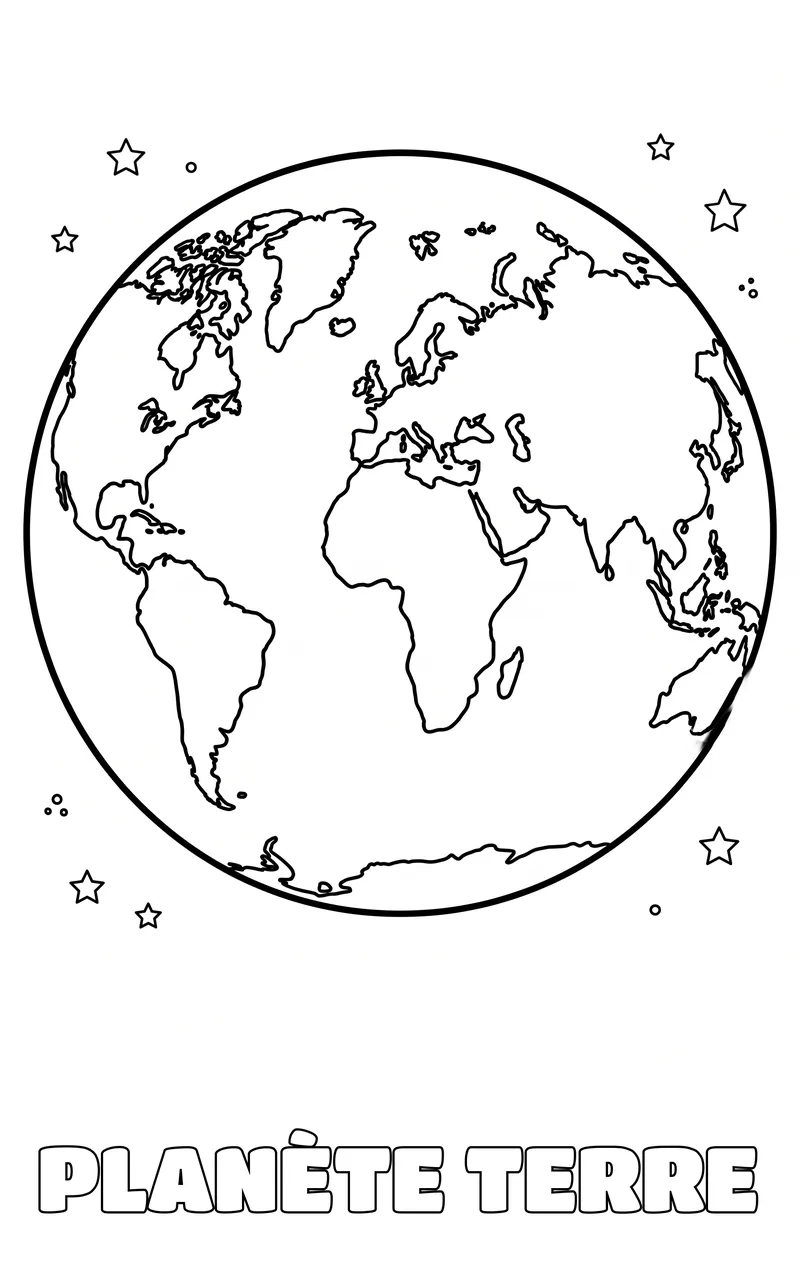 coloriage espace à imprimer
